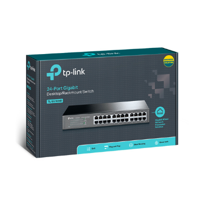 TP Link TL-SG1024 Gigabit 24-Port Rackmount Network Switch Gray