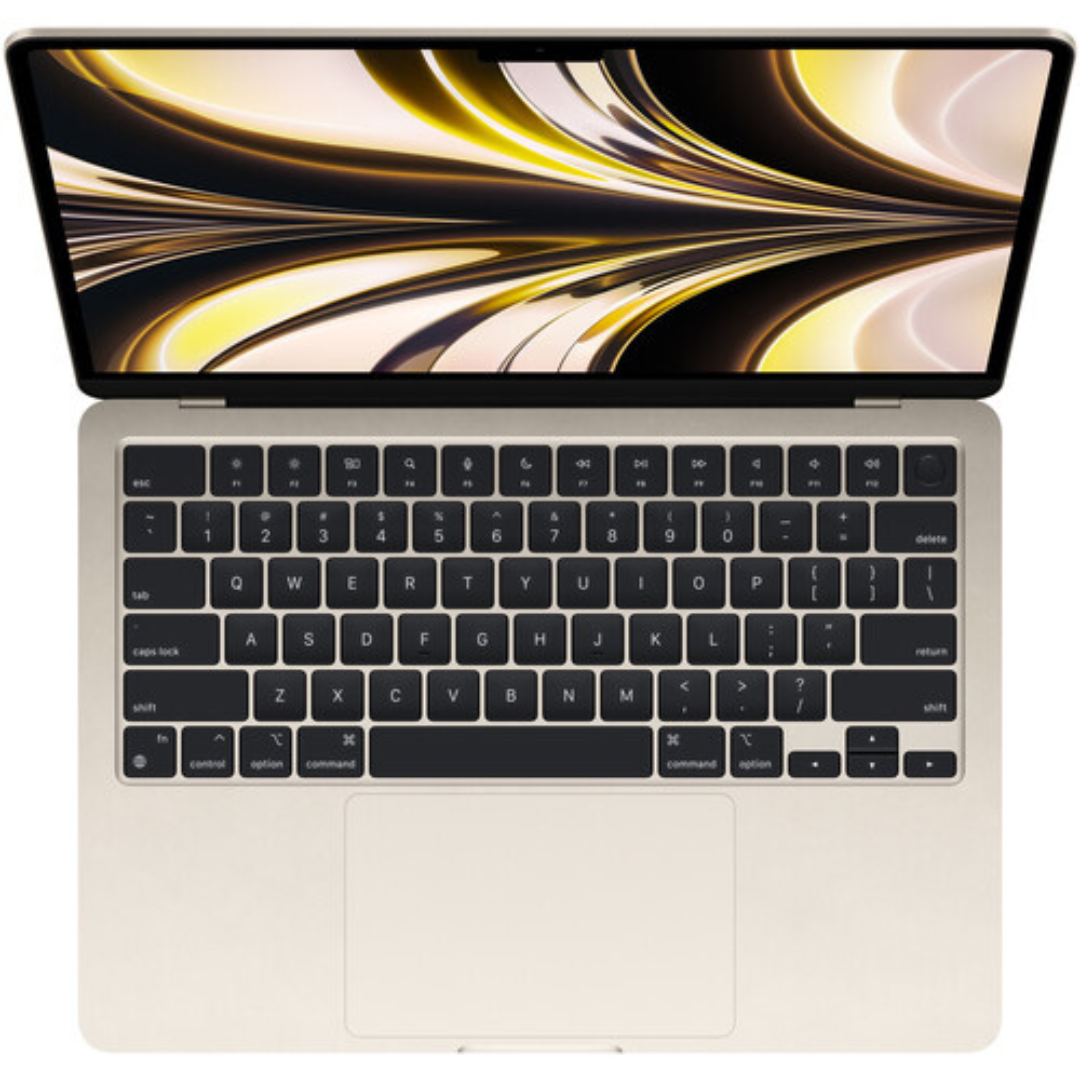 Apple Macbook Air M2 chip 8-core CPU - 8 Core GPU, 8GB RAM, 256GB SSD, 13.6”, 1080P FHD camera, Fingerprint reader, Backlit keyboard- MLY13LL/A3