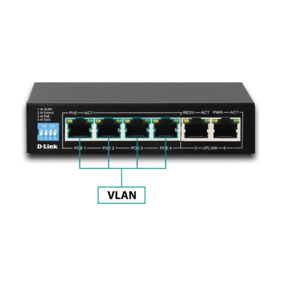 D-Link DGS-F1006P 6-Port Gigabit PoE Switch