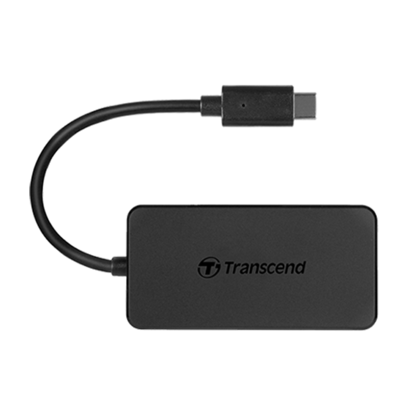 Transcend 4-Port HUB USB 3.1 Gen 1 Type C, Black – TS-HUB2C3