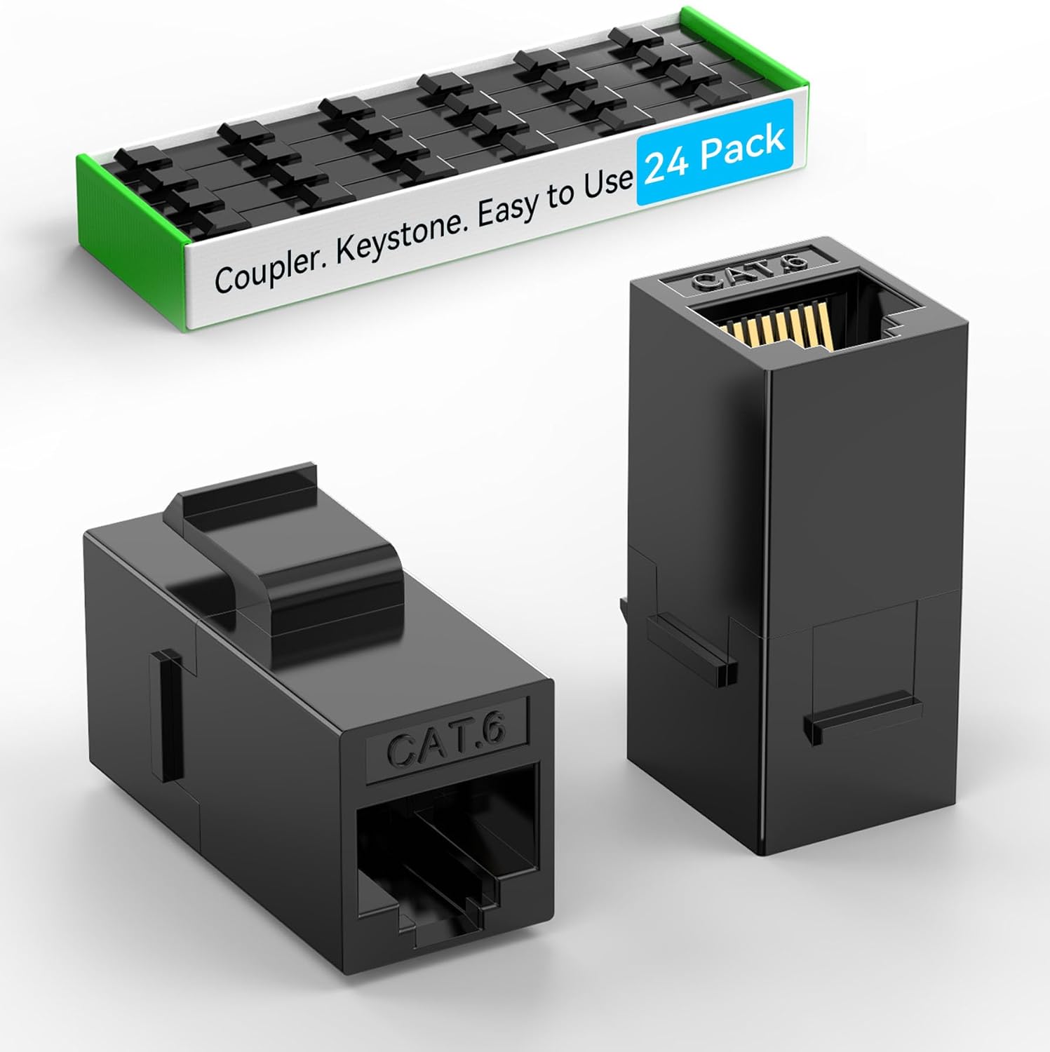 Vention Cat.6 FTP Keystone Jack Coupler Black2