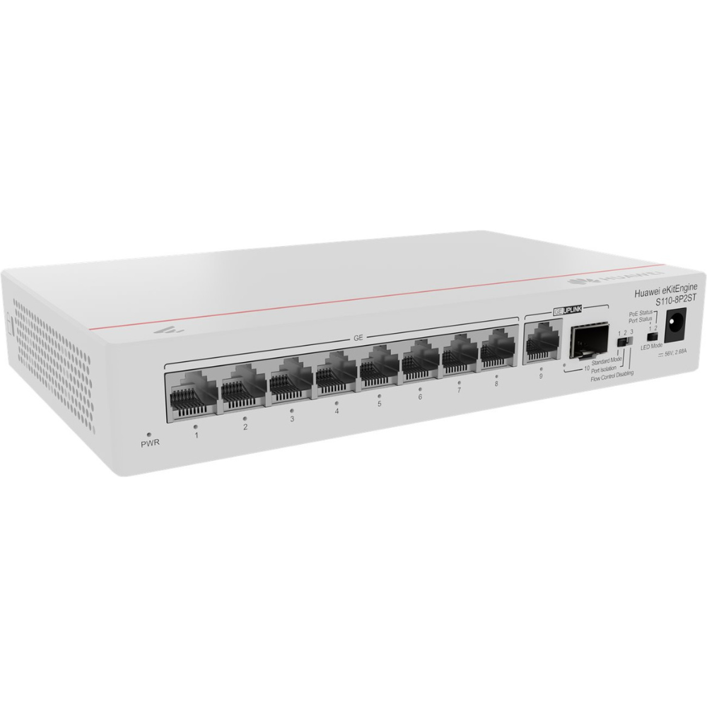 S110-8P2ST 8-Port PoE+ SMB Gigabit Switch with 2 SFP3