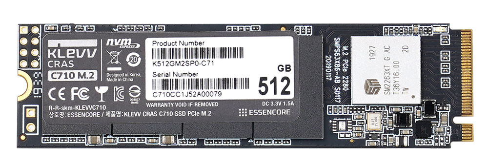Klevv CRAS C710 INTERNAL SSD M.2 PCIe Gen 3*4 NVMe 2280 - 512GB(K512GM2SP0-C71)