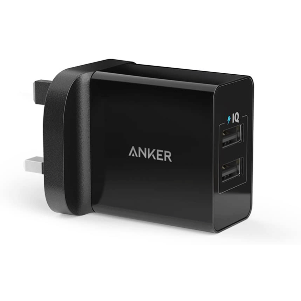 Anker USB Charger 4.8A/24W 2-Port USB Wall Charger and PowerIQ Technology4