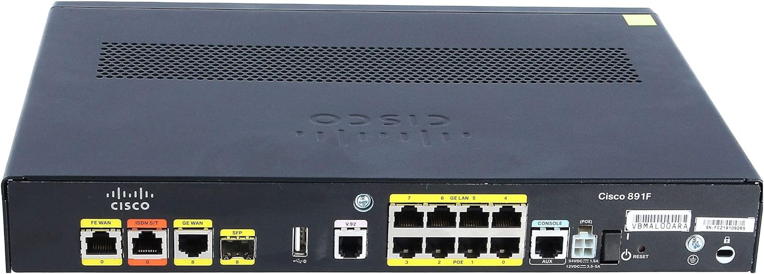 Cisco C891F-K9 Ethernet Integrated Services Router 0