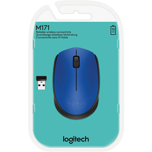 Logitech Wireless Mouse M171 - Blue (910-004640	)4