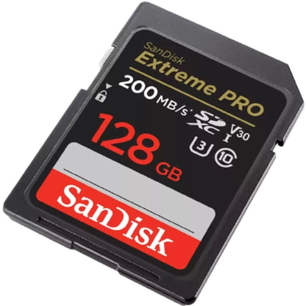  SanDisk 128GB Extreme PRO SDXC UHS-I Memory Card - C10, U3, V30, 4K UHD, SD Card - SDSDXXD-128G-GN4IN4