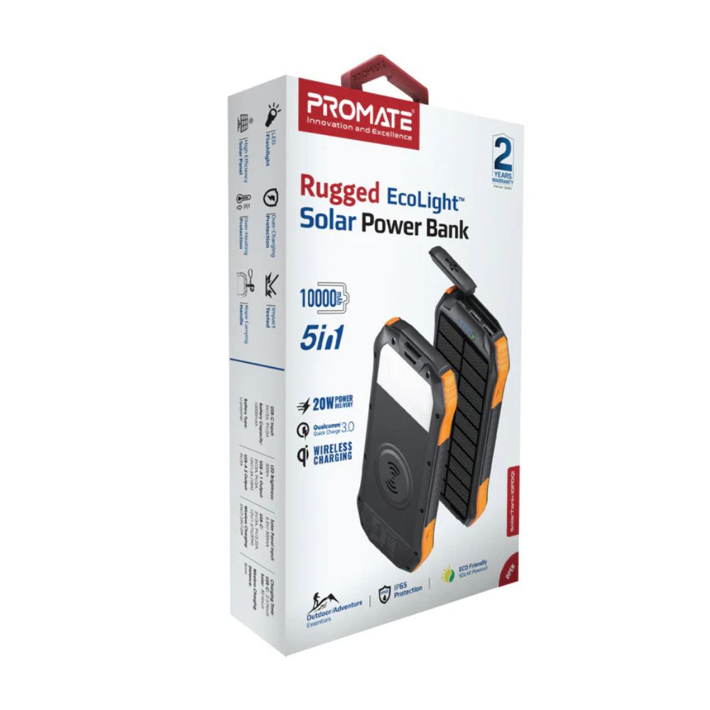 Promate SOLARTANK‑10PDQI 10000mAh Power Bank