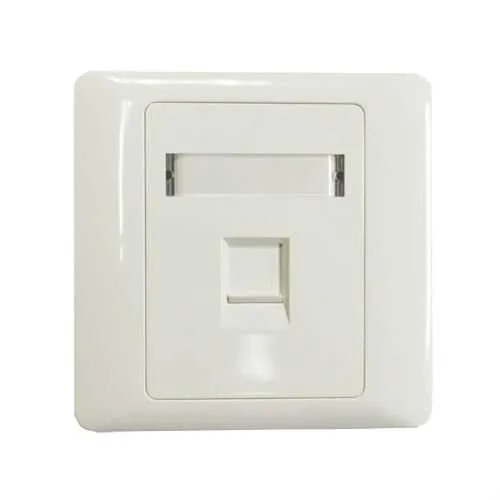 GIGANET GN-FP-01 Single Port Faceplate – White, 86x86mm0