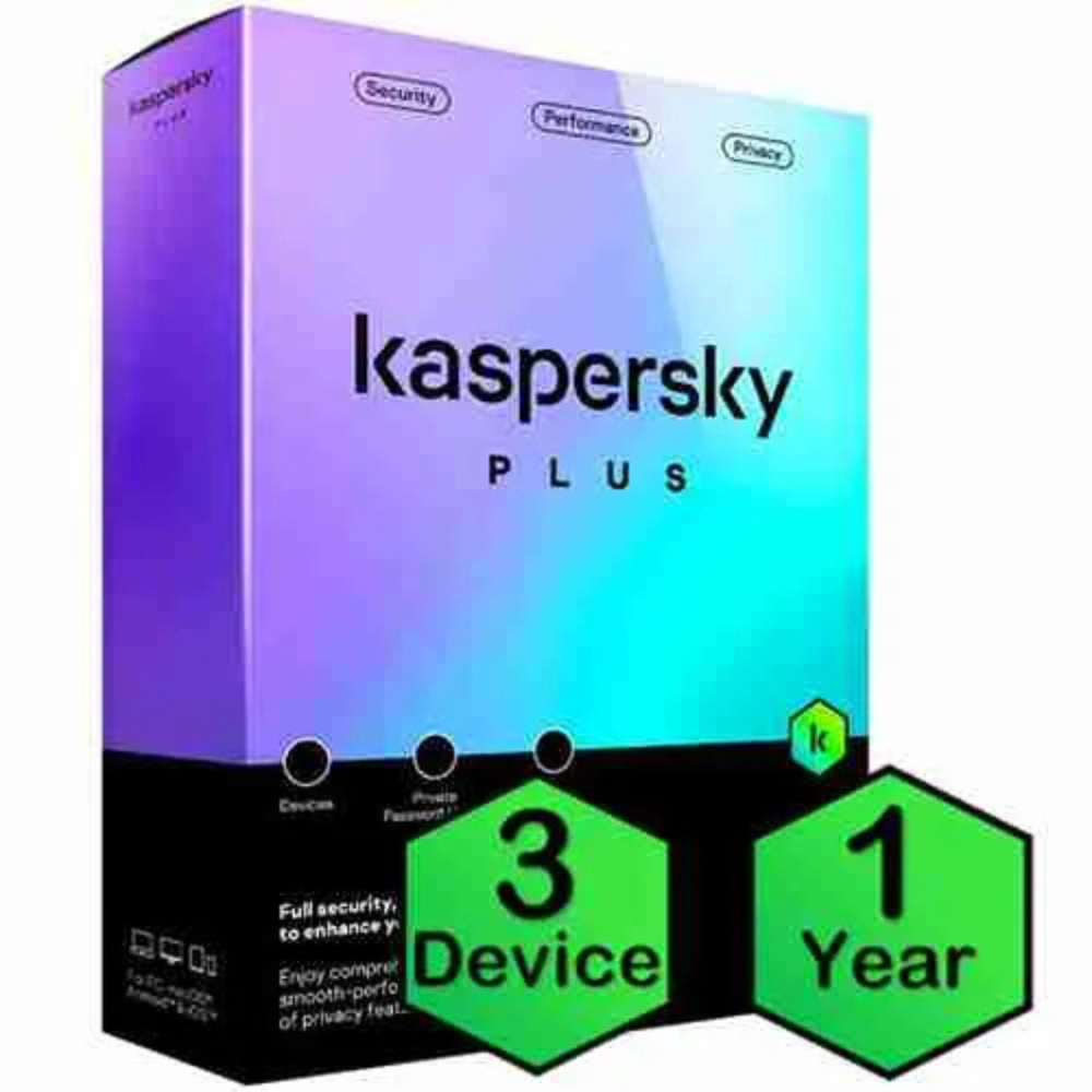 Kaspersky Plus 3 Devices - 1 Year - KL1042Q5CFS0