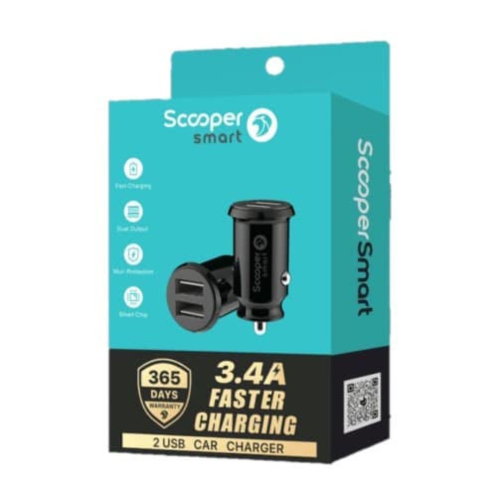 SCC-01 3.4A DUAL USB FAST CHARGING CAR CHARGER