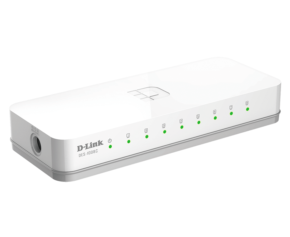 D-Link DES-1008C/B 8 port 10/100Base-T unmanaged switch- DES-1008C/B4