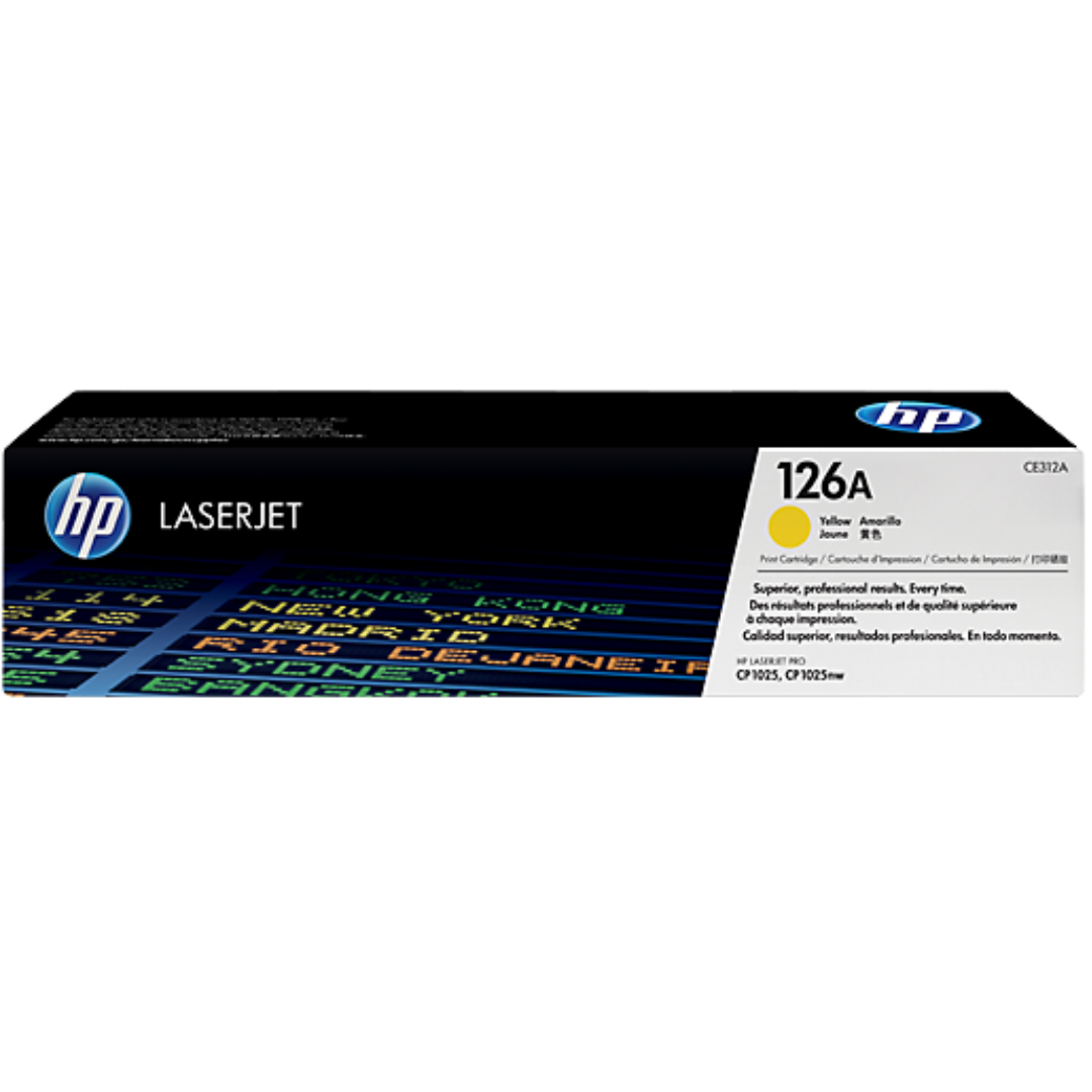 HP 126A Yellow Original LaserJet Toner Cartridge- CE312A2