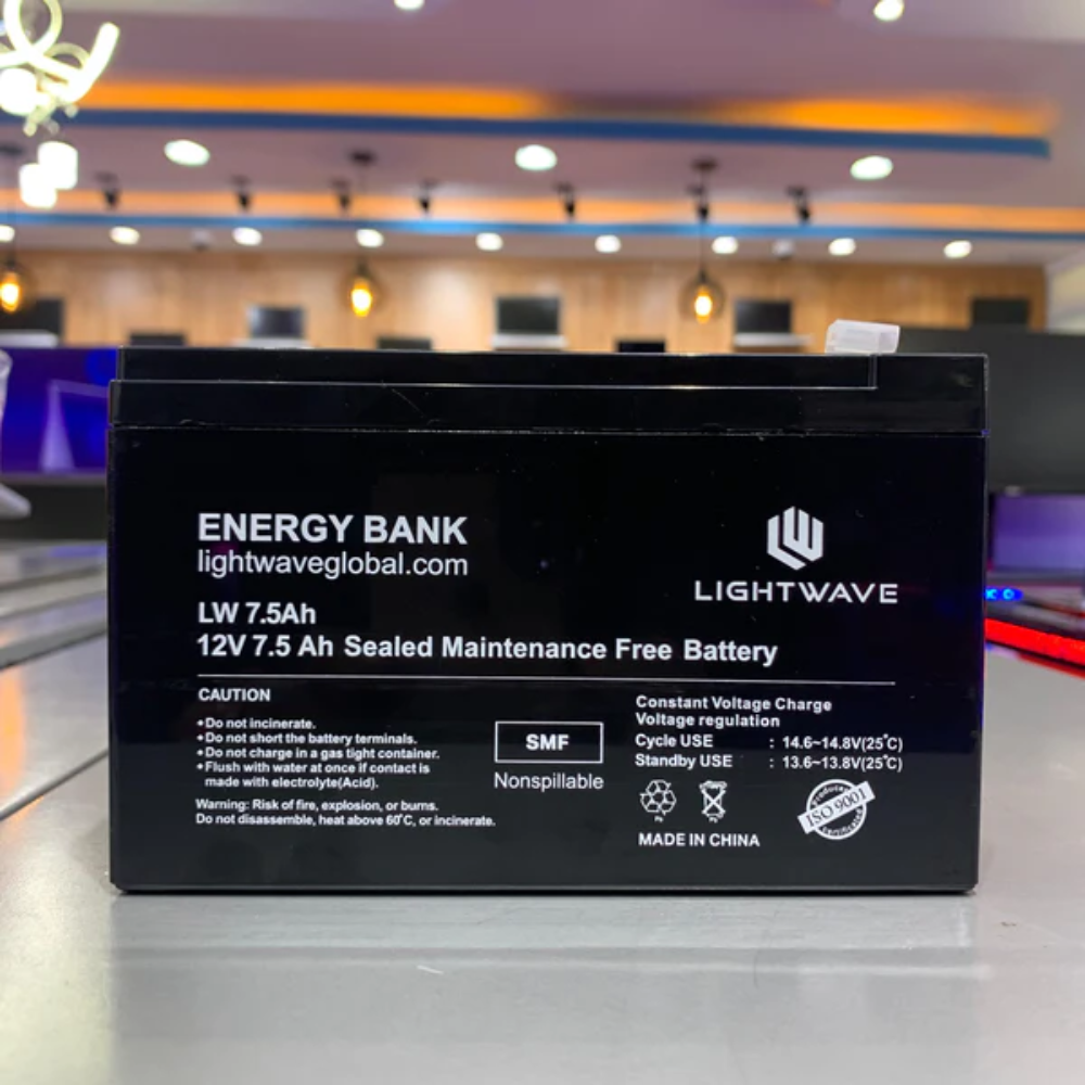 Lightwave 12V 7.5AH UPS Battery-LW 7AH