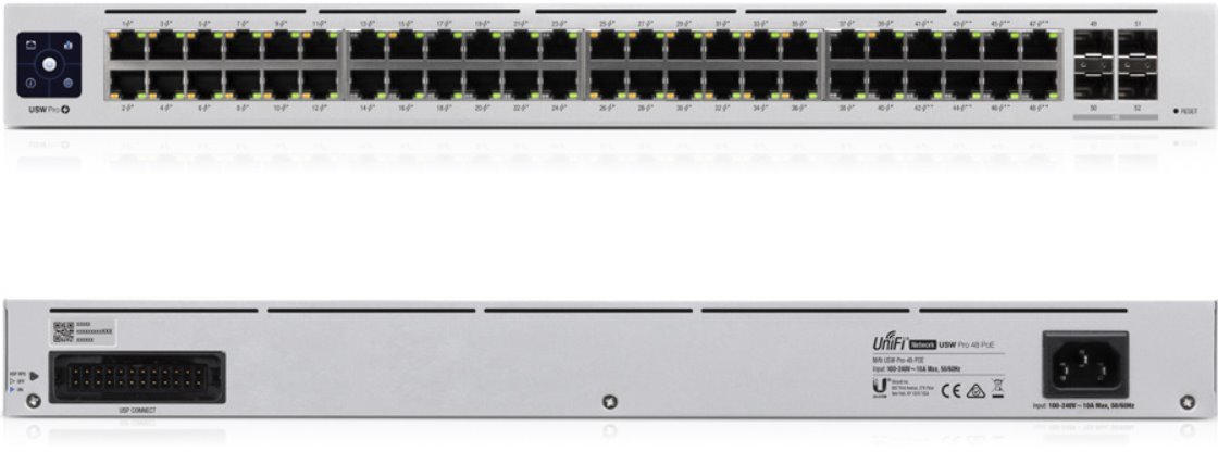 Ubiquiti Networks UniFi Pro PoE 48-Port Gigabit Managed PoE Network Switch with SFP+- USW-Pro-48-PoE