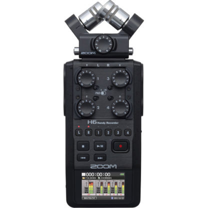 Zoom H6 All Black 6-Track Recorder with Mic Capsule