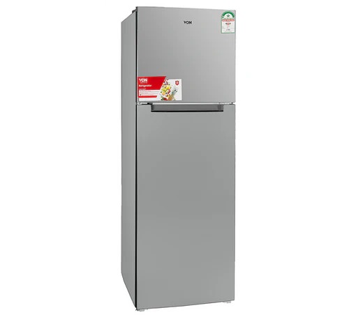 VON VART-36NHS 251L Double Door No Frost Fridge – Silver
