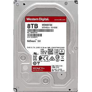 Western Digital 8TB WD Red NAS Internal Hard Drive HDD - 5400 RPM, SATA 6 Gb/s, SMR, 256MB Cache, 3.5 Inches (WD80EFBX)