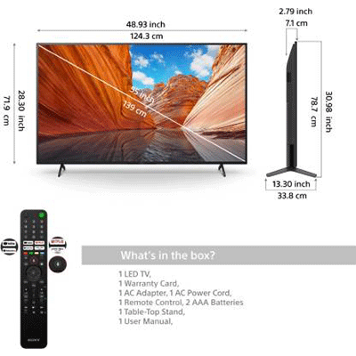 Sony X80J 55 Inch TV: 4K Ultra HD LED Smart Google TV with Dolby Vision HDR and Alexa Compatibility (KD55X80J)2