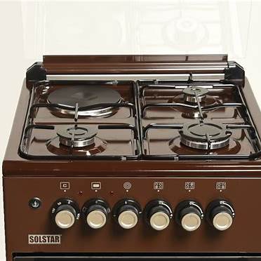 Solstar SO631DKEBRBSS 60cm Cooker – 3 Gas + 1 Hotplate3