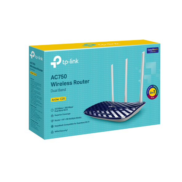 TP-Link AC750 Wireless Dual Band Router - TL-ARCHER C20