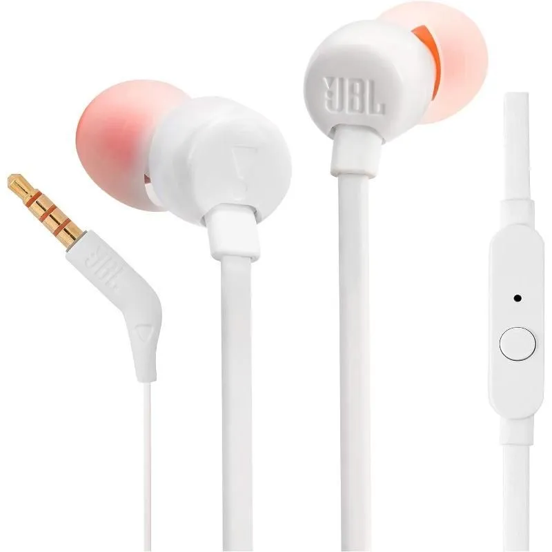 JBL Tune 110 Earphones-White JBLT110WHT