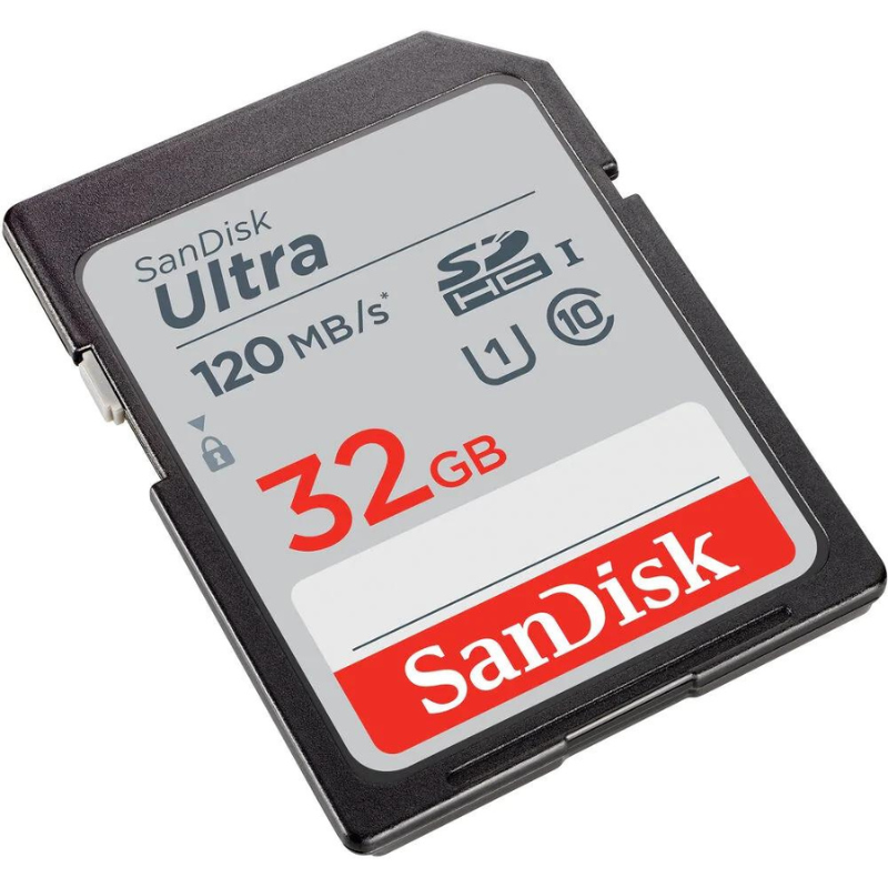 SanDisk 32GB Ultra SDHC UHS-I Memory Card - 120MB/s, C10, U1, Full HD, SD Card - SDSDUN4-032G-GN6IN4