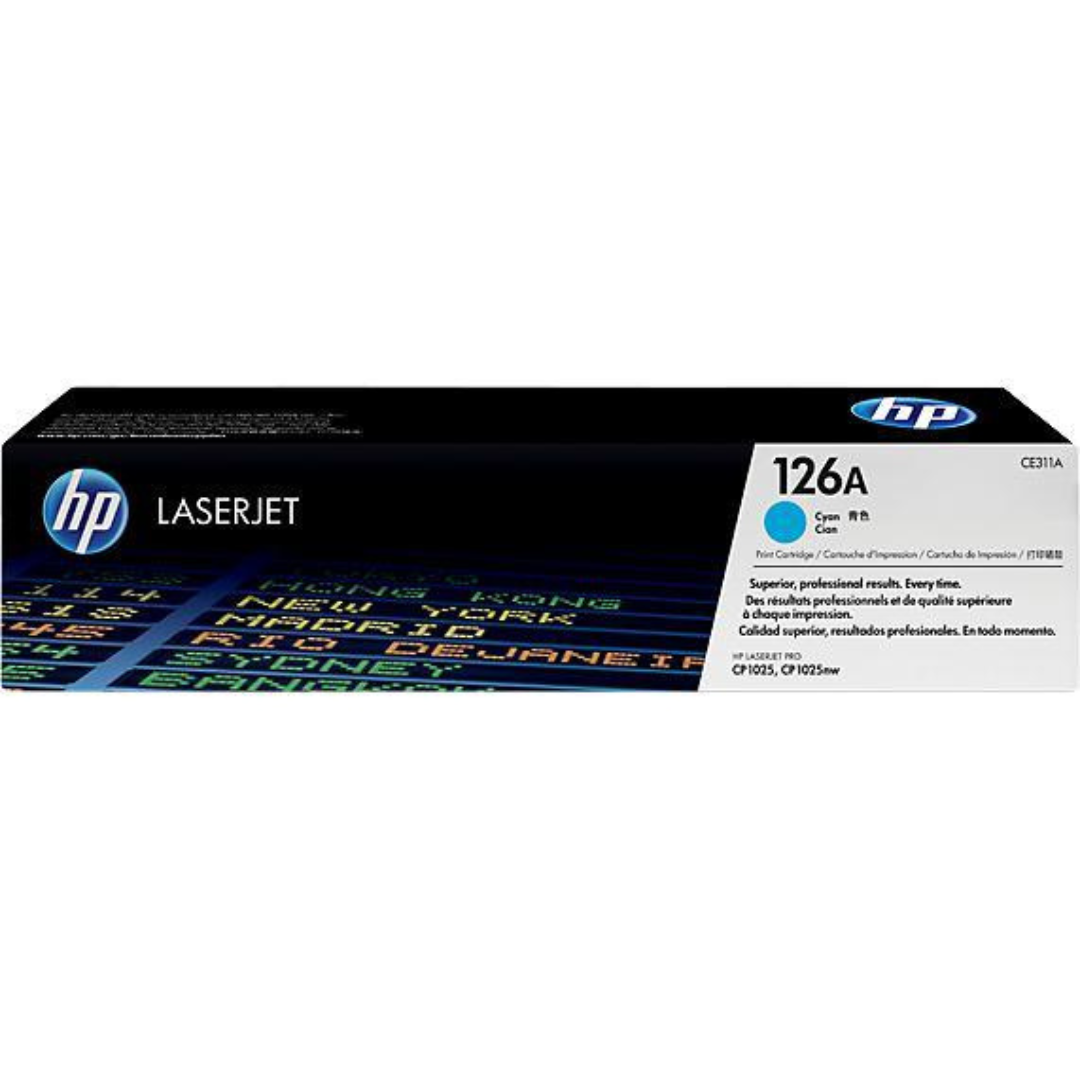 HP 126A Cyan Original LaserJet Toner Cartridge- CE311A2