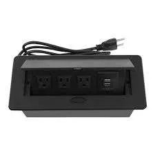 Nexa Black Pop-up Multifunction Socket with Cable Socket3