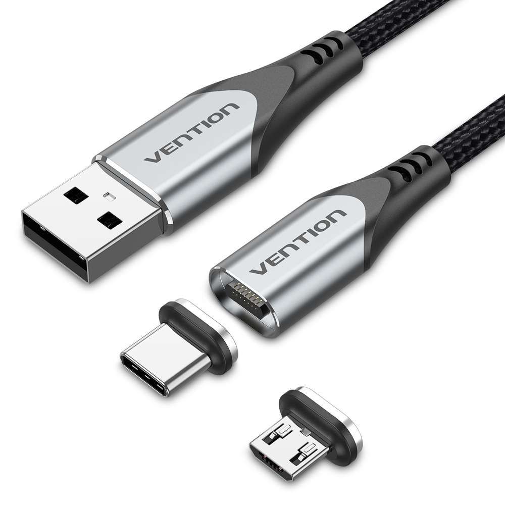 Vention USB 2.0 Micro-B&USB-C Male Magnetic Cable 1M (VEN CQMHF)  