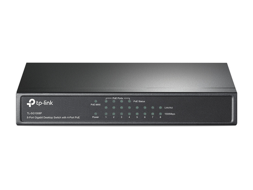 TP-Link TL-SG1008P 8-Port Gigabit Switch with 4 PoE+ Ports0
