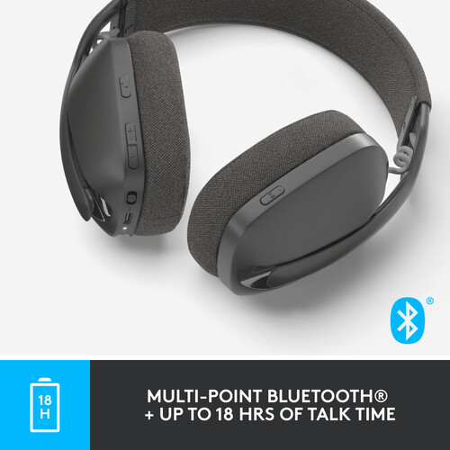 Logitech Zone Vibe 100 Bluetooth Over the Ear Headphones - Graphite - 981-0012133