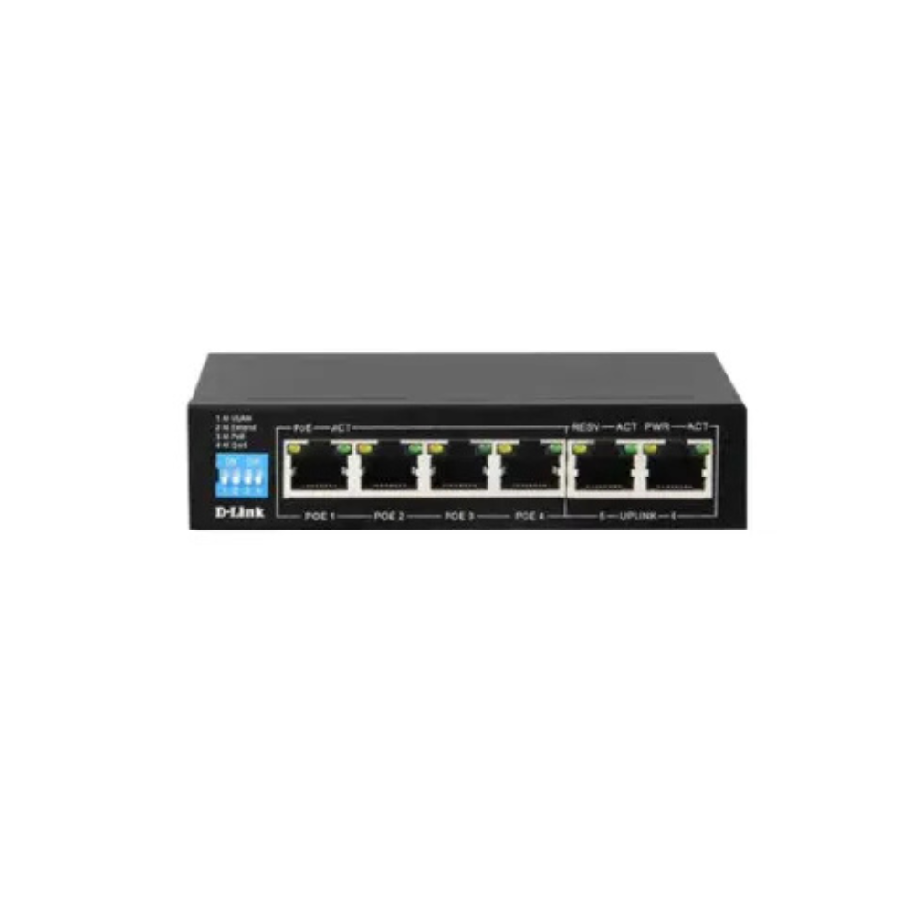D-Link 250M 6-Port 1000Mbps Switch- DGS-F1006P-E3