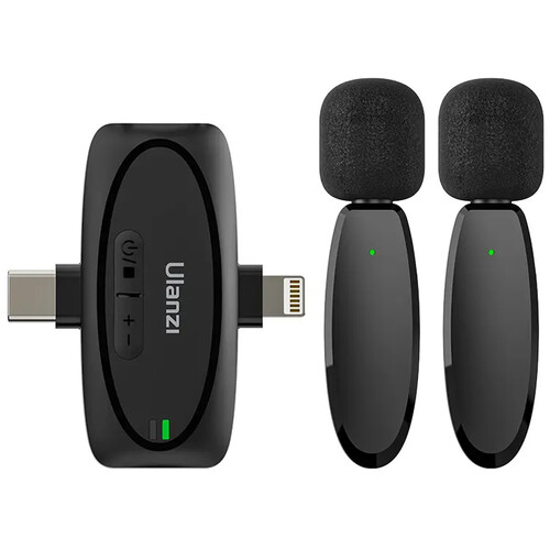 Ulanzi V6 3-in-1 2-Person Plug-and-Play Wireless Lavalier Microphone 