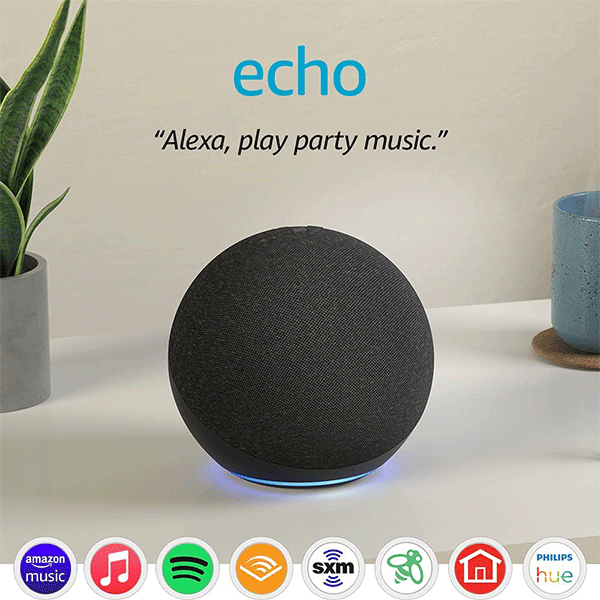 Amazon Echo (4th Generation) | With high quality sound, smart home hub and Alexa4