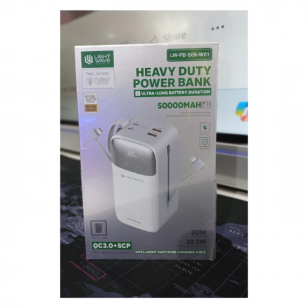 Lightwave 50000mAh W01 Mobile Power Bank-LW-PB-50K-W01