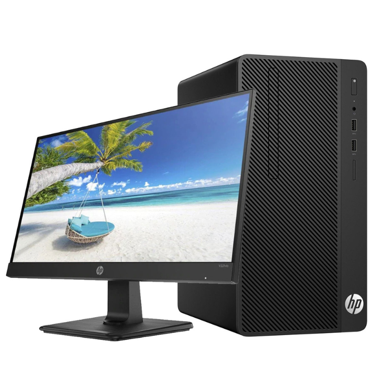 HP 288 Pro G3 MT Intel Core i5 6th Gen 3.2GHz 8GB RAM 256GB SSD + HP V221VB 18.5 inch FHD monitor0