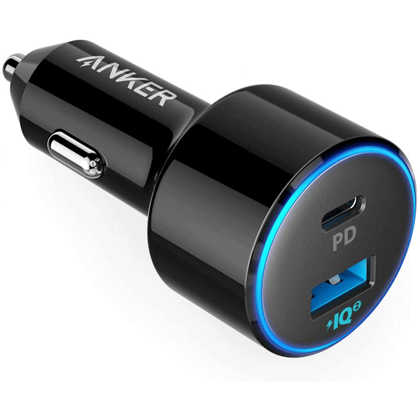 Anker USB C Car Charger 49.5W Powerdrive Speed+ 2 Adapter with One 30W PD  Port