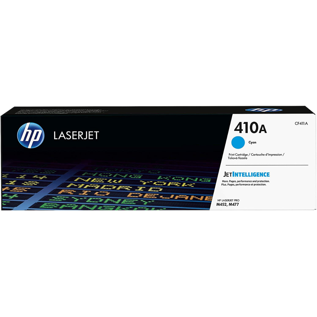 HP 410A Cyan Original LaserJet Toner Cartridge- CF411A0
