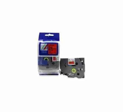 24mm x 8m Black on Red label tape2