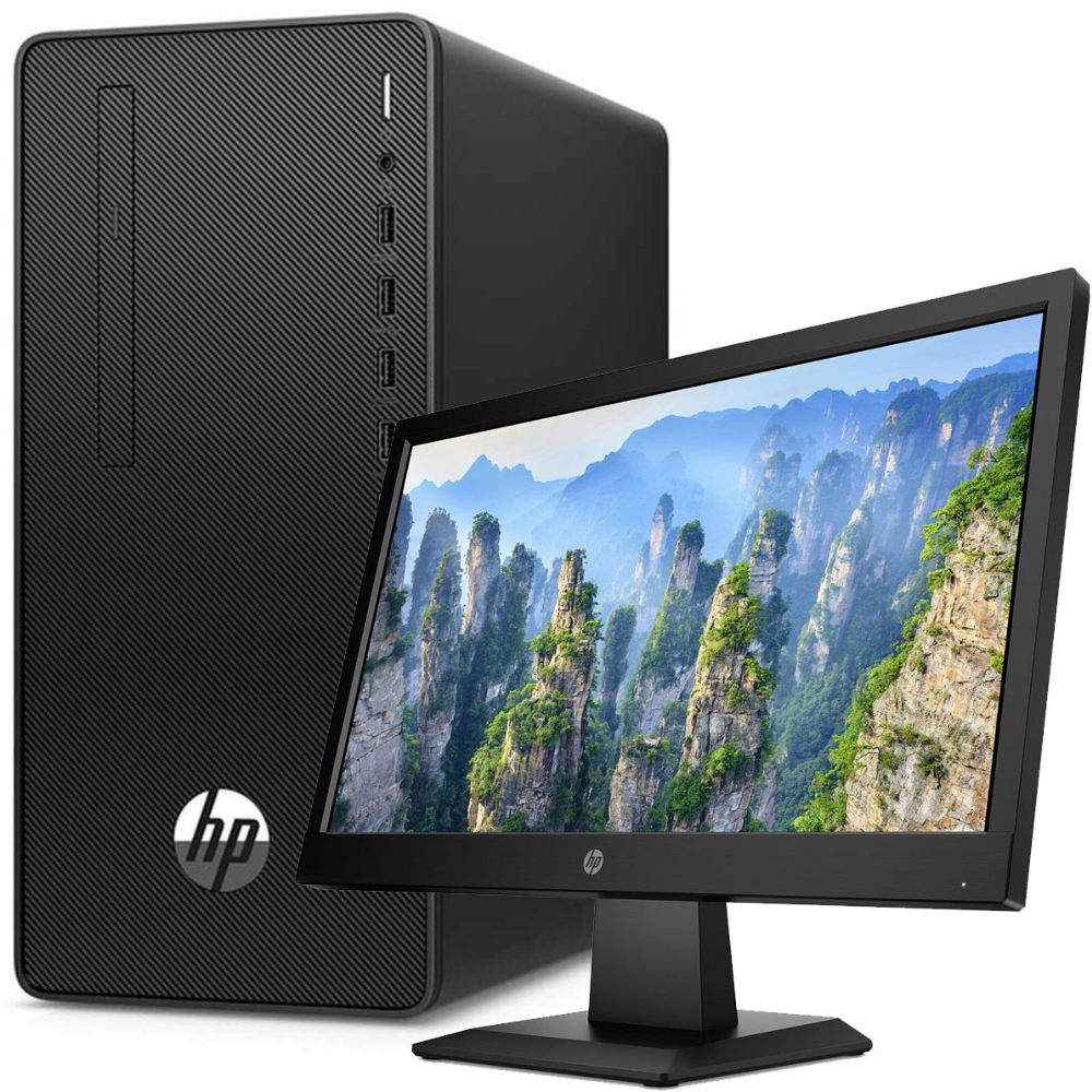 HP 290 G4 MT Intel Core i5 10th Gen 3.1GHz 4GB RAM 1TB HDD + 22'' Inches HD Display- 2T8D9ES4