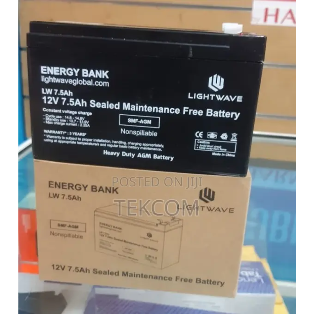 Lightwave 12V 7.5AH UPS Battery-LW 7AH