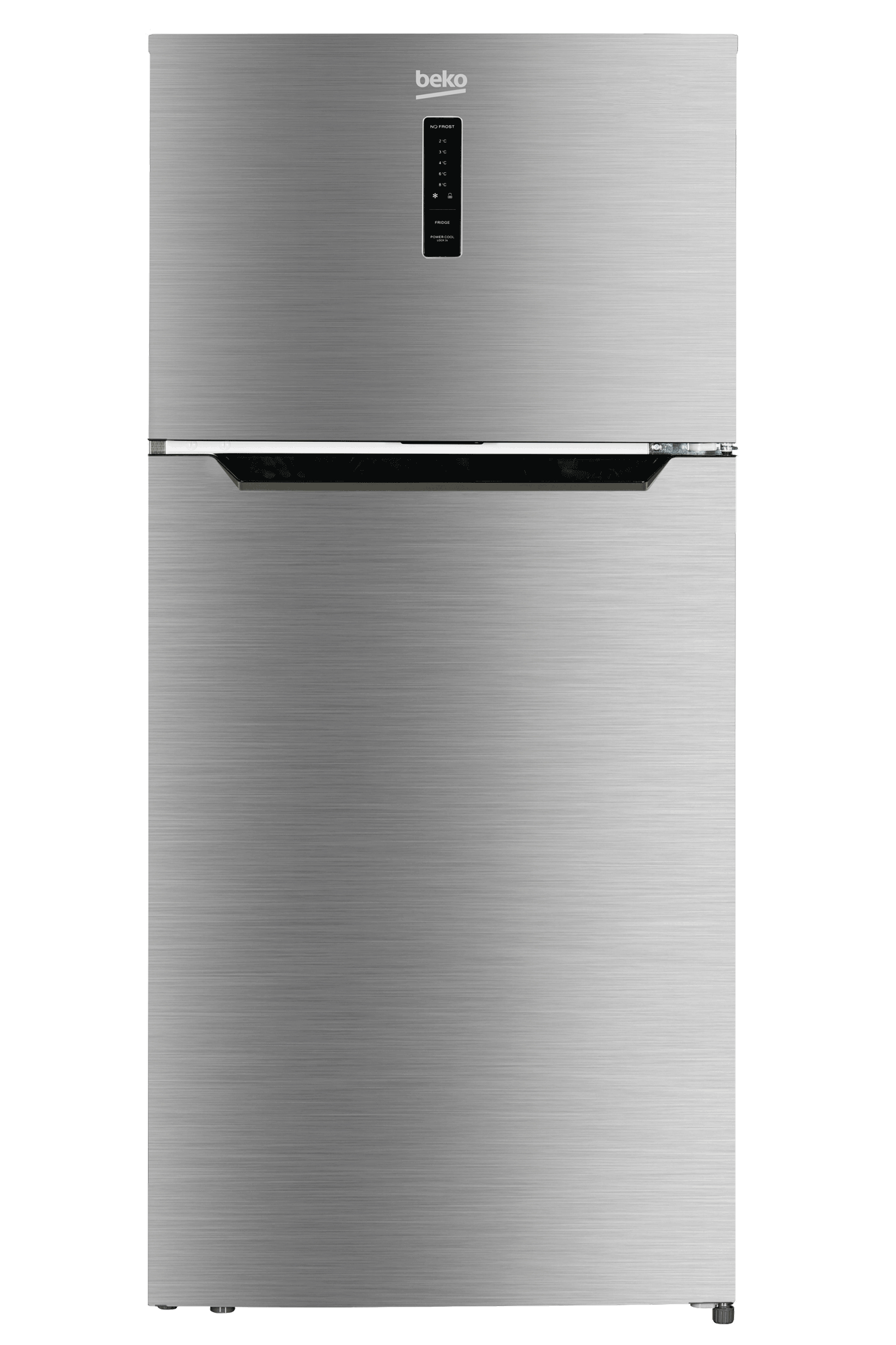 Beko BAD664 KE 490L Double Door Fridge No Frost, Inox Finish