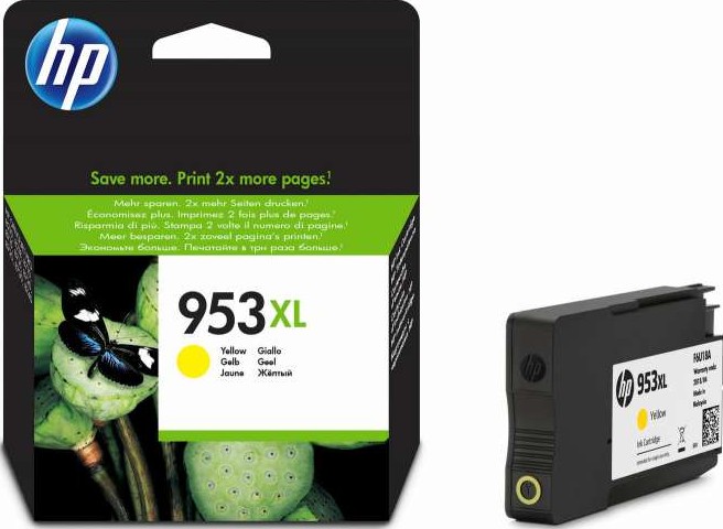 HP 953XL High Yield Yellow Original Ink Cartridge- F6U18AE