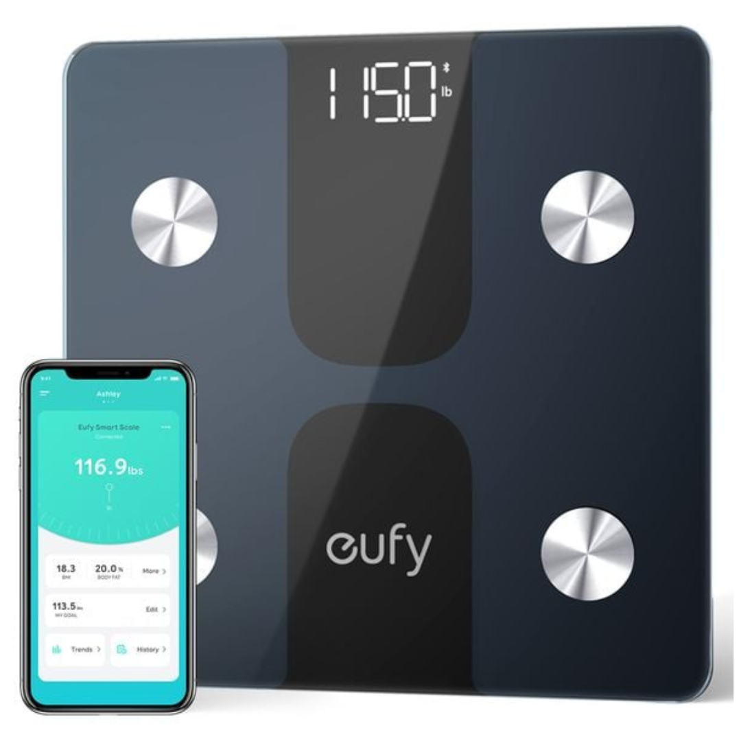 Anker Eufy Smart Scale C1 with Bluetooth, Body Fat Scale - Wireless Digital Bathroom Scale - Black | T9146H112