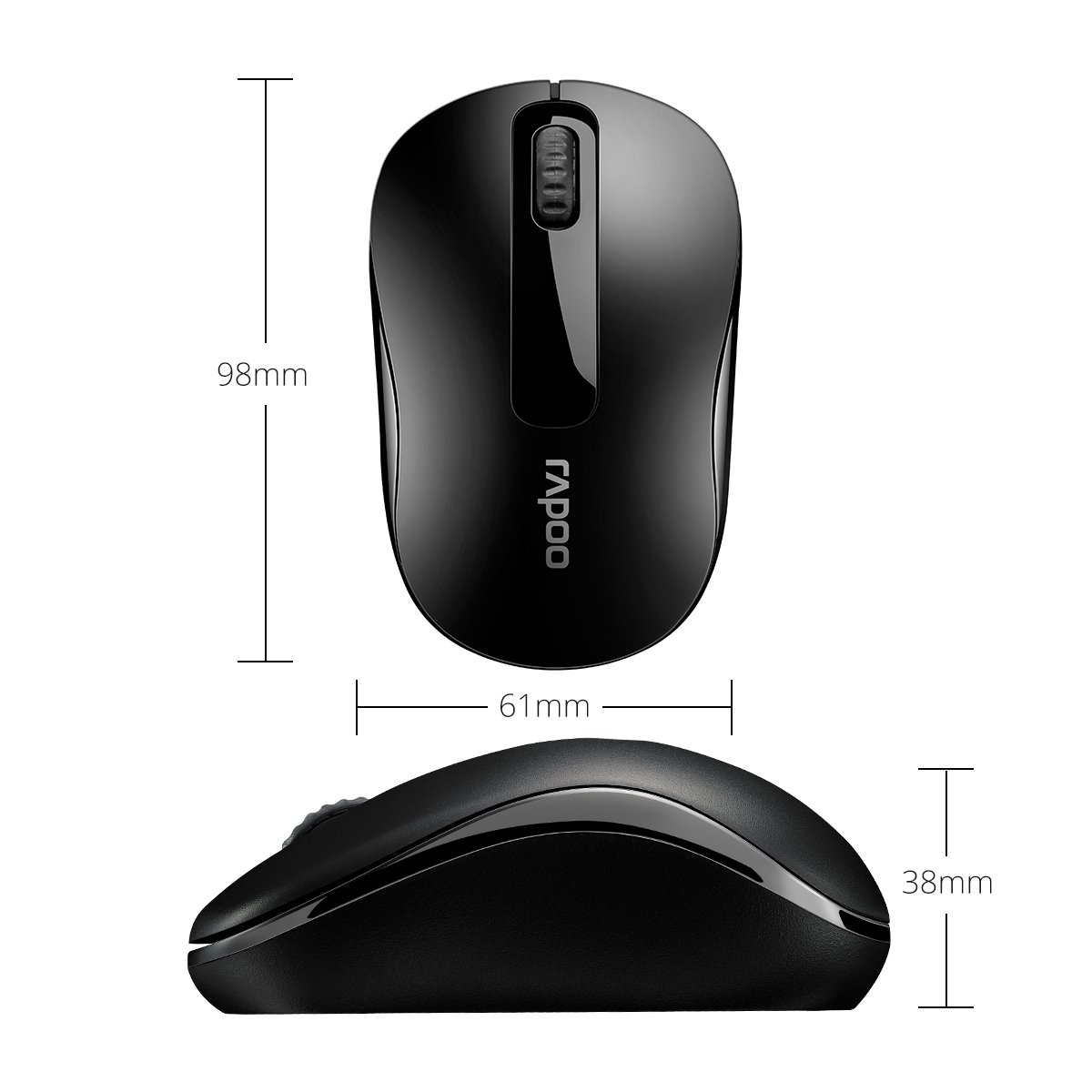 Rapoo Wireless Optical Mouse M10 – Black – M10 Plus3