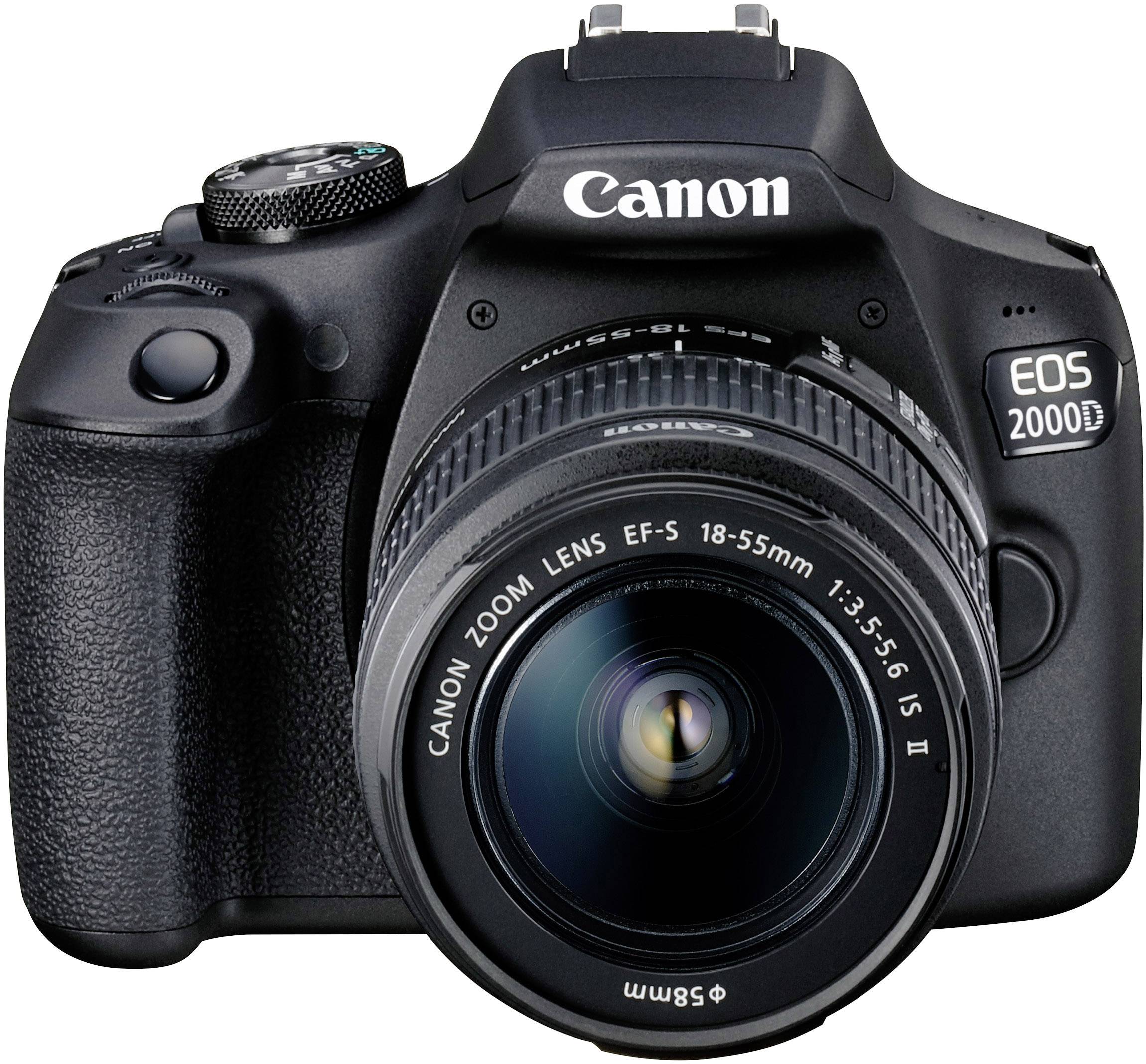 Canon EOS 2000D DSLR Camera with EF-S 18-55 mm f/3.5-5.6 IS III Lens, Black