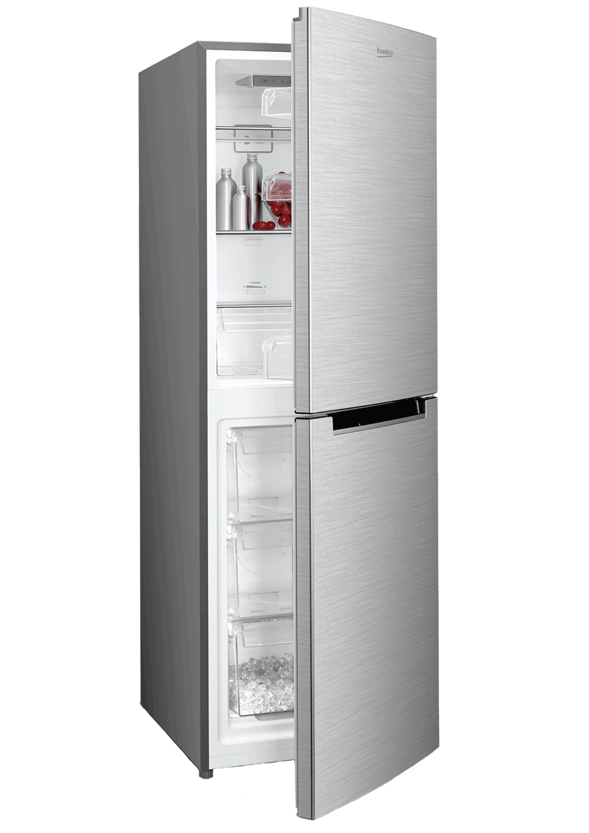 Beko BAD530 UK KE 228L Double Door Fridge – No Frost, Inox