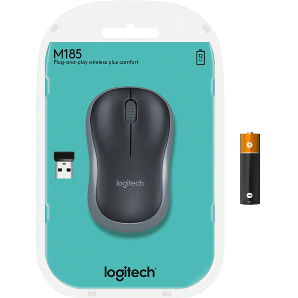 Logitech Wireless Mouse M185 - Swift Grey(910-002235)4