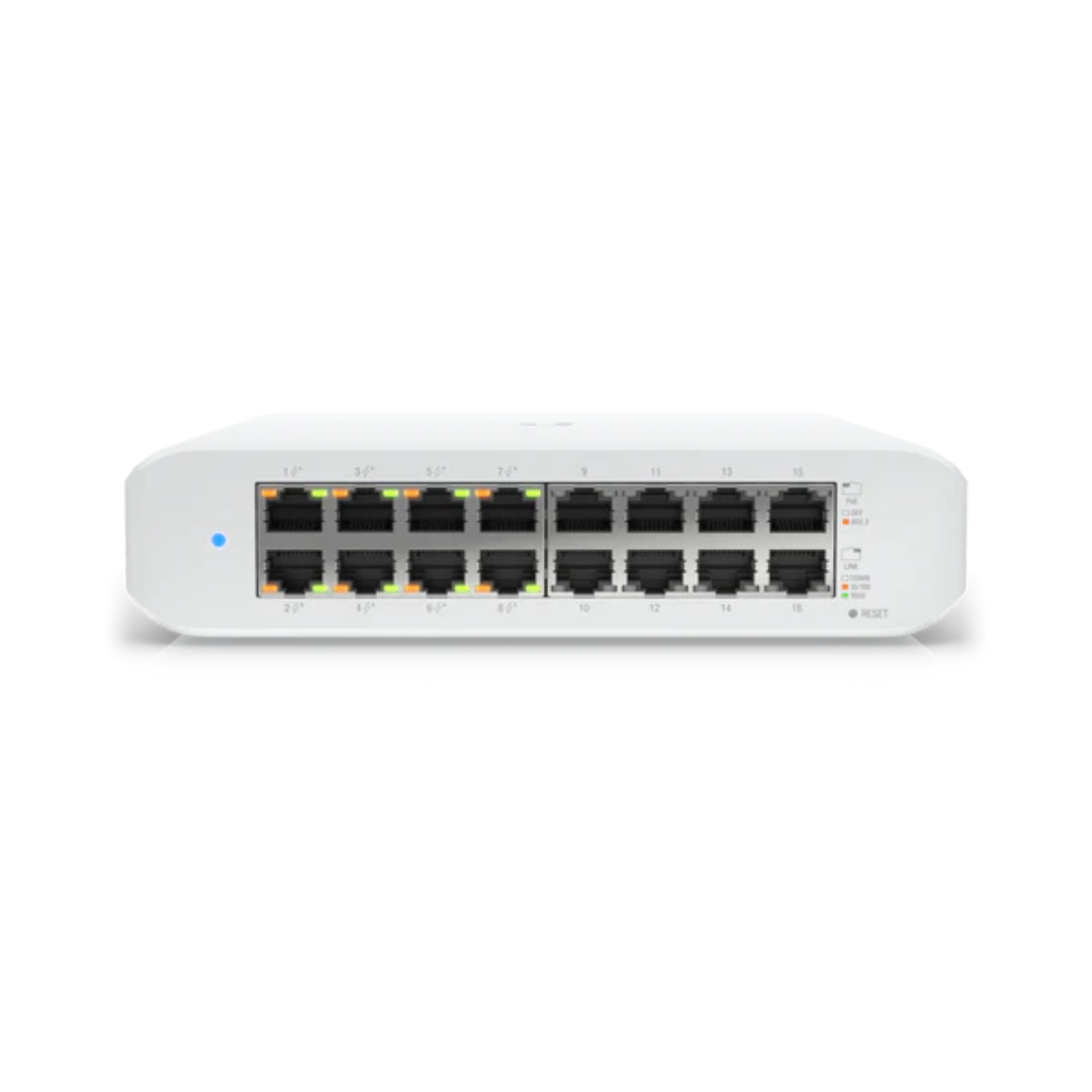 Ubiquiti UniFi Lite 16-Port Gigabit PoE+ Compliant Managed Switch USW-Lite-16-PoE